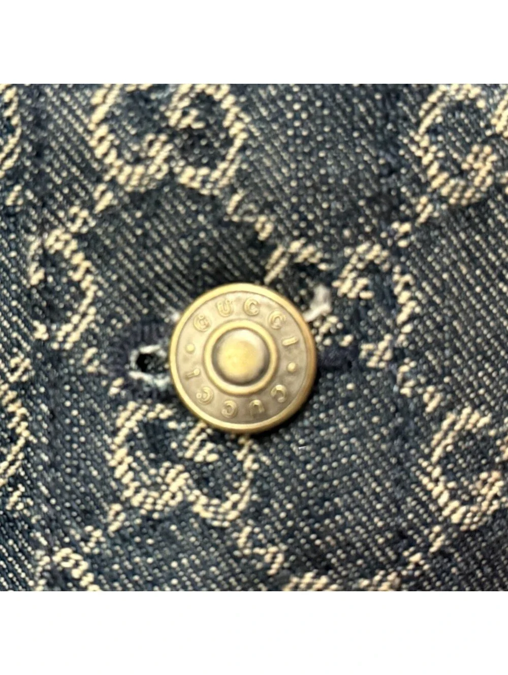 Gucci Eco Washed Organic GG Monogram Denim Jacket Size 48 Mens - NWT